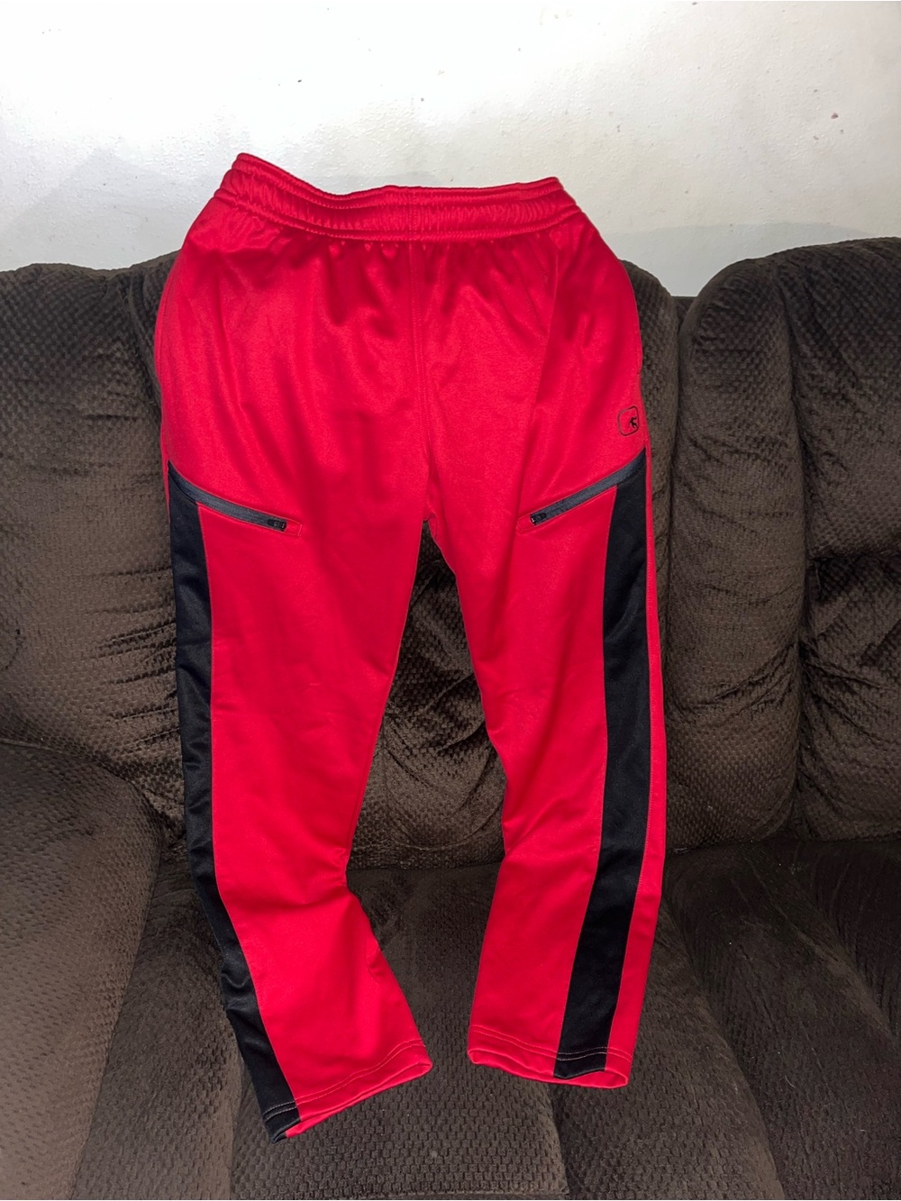 Men’s like new Size M And1 Red Track Pants with Black Side Panels